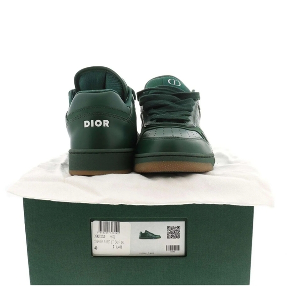 Dior mens world tour b27 size 40 green galaxy leather low top sneakers - Picture 5 of 8